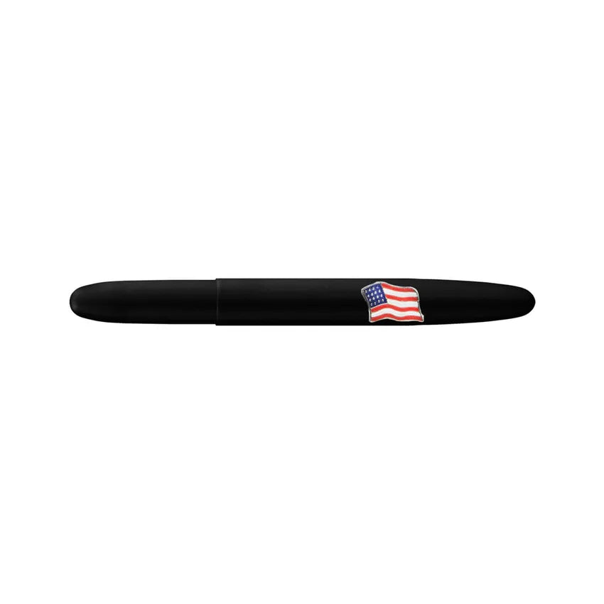 Fisher Space 600BAF Bullet Ballpoint Pen with American flag emblem without Clip Matte Black