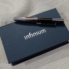 Fisher Space INFBTN-1 Infinium Ballpoint pen with Blue Ink Black Titanium Nitride & Chrome