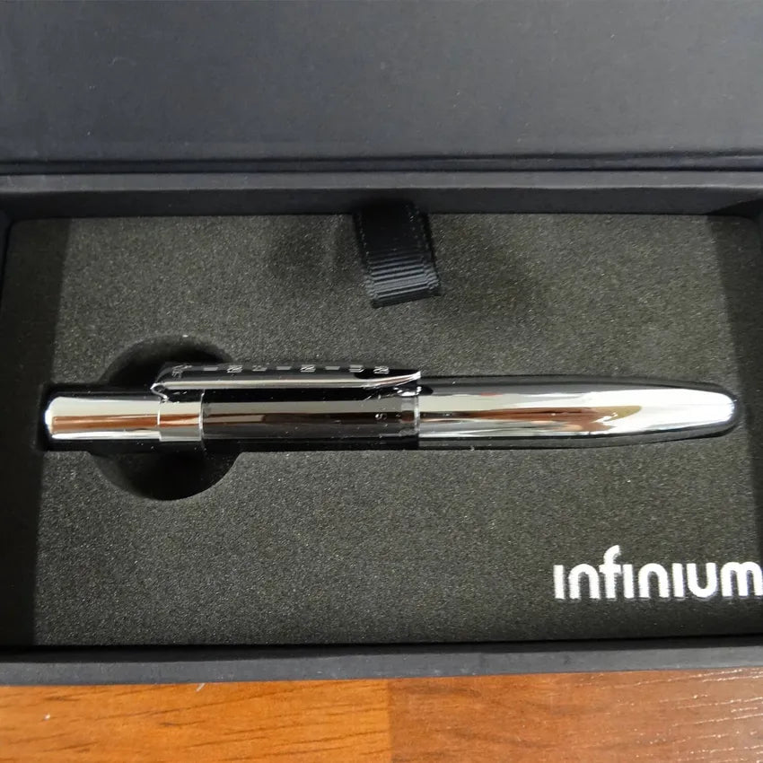 Fisher Space INFBTN-1 Infinium Ballpoint pen with Blue Ink Black Titanium Nitride & Chrome