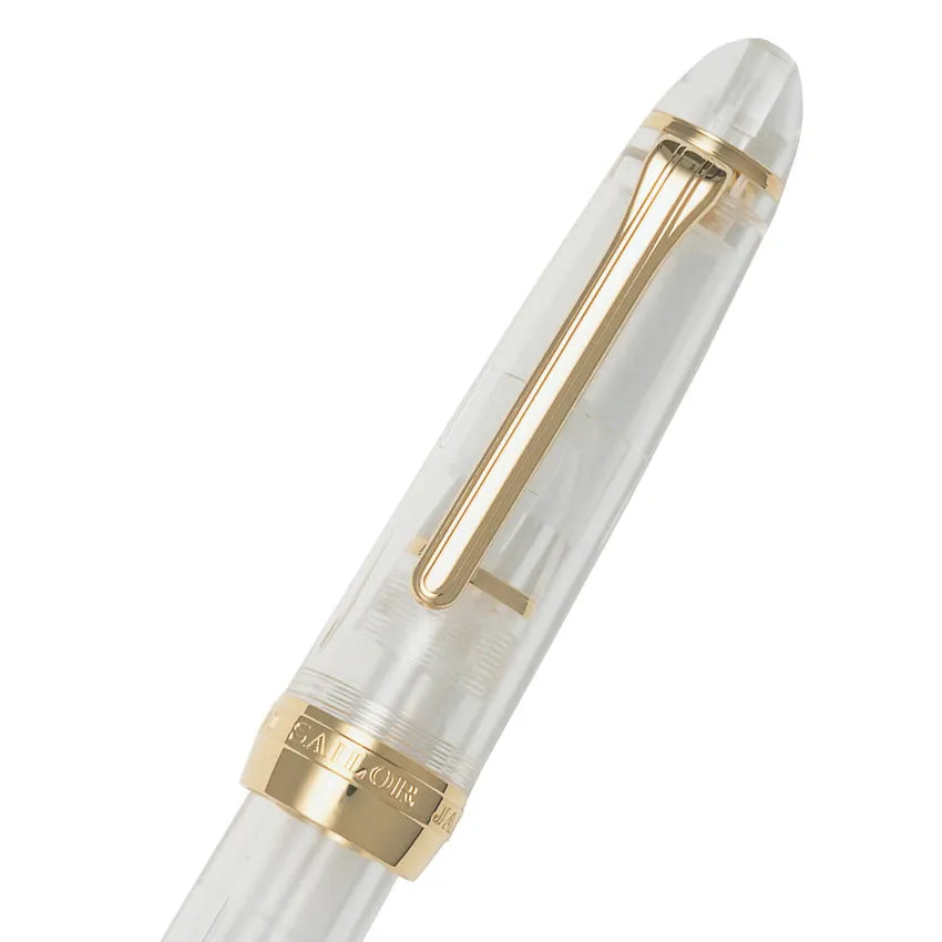 Sailor 1911 Large Fountain Pen (21K Medium) Demonstrator with Gold Trims