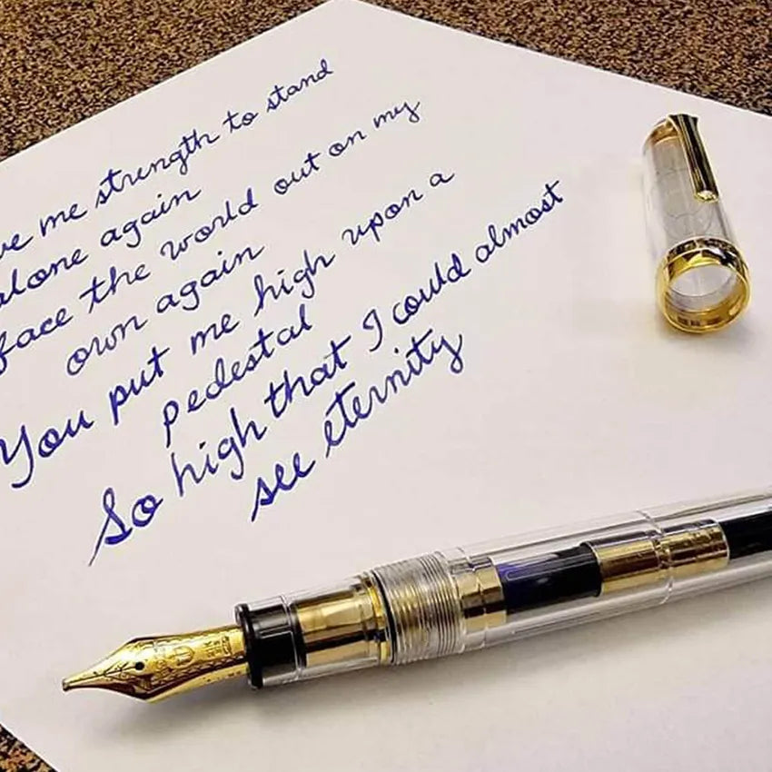 Sailor 1911 Large Fountain Pen (21K Medium) Demonstrator with Gold Trims