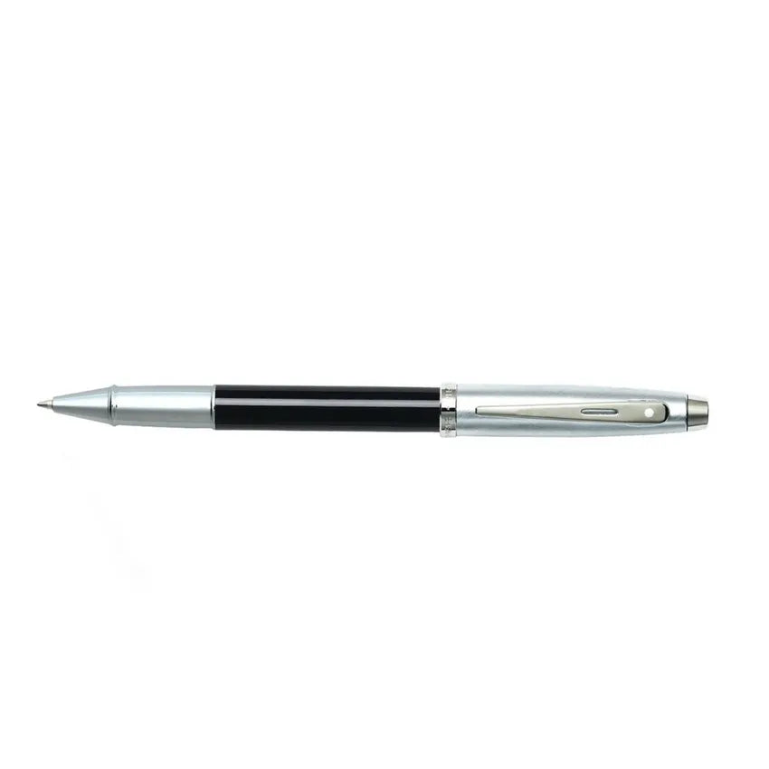 Sheaffer Gift 100 Rollerball Pen Black and Brushed Chrome with Chrome-Plated Trim