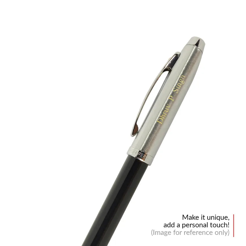 Sheaffer Gift 100 Rollerball Pen Black and Brushed Chrome with Chrome-Plated Trim