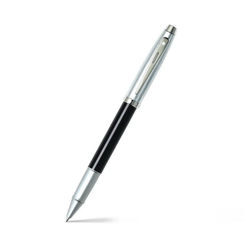 Sheaffer Gift 100 Rollerball Pen Black and Brushed Chrome with Chrome-Plated Trim