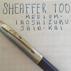 Sheaffer Gift 100 Rollerball Pen Black and Brushed Chrome with Chrome-Plated Trim