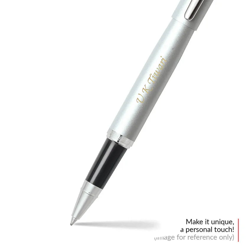 Sheaffer Gift 100 Rollerball Pen Black and Brushed Chrome with Chrome-Plated Trim