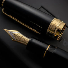 Sailor Professional Gear 'King of Pens' Fountain Pen (21K Medium) Black with Gold Trims