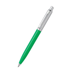 Sheaffer A 321 Sentinel Ballpoint Pen Bright Green and Brushed Chrome Cap with Chrome-Plated Trim