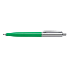 Sheaffer A 321 Sentinel Ballpoint Pen Bright Green and Brushed Chrome Cap with Chrome-Plated Trim