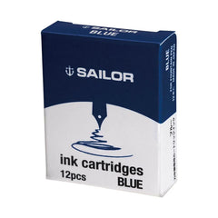 Sailor Jentle Ink Cartridge Pack of 12 Blue