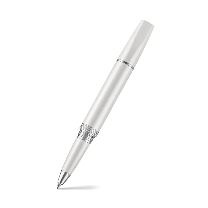 Lapis Bard Contemporary Rollerball Pen - Pearl with Chrome Trim