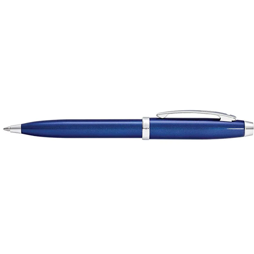 Sheaffer Gift 100 Ballpoint Pen Glossy Blue with Chrome-Plated Trim