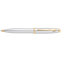 Sheaffer 9340 Gift 100 Ballpoint Pen Bright Chrome with Gold Tone Trim