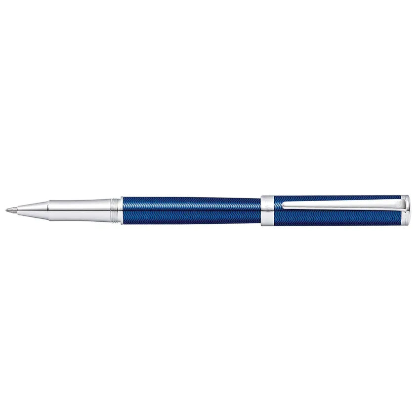 Sheaffer 9243 Intensity Engraved Rollerball Pen Blue with Chrome-Plated Trim