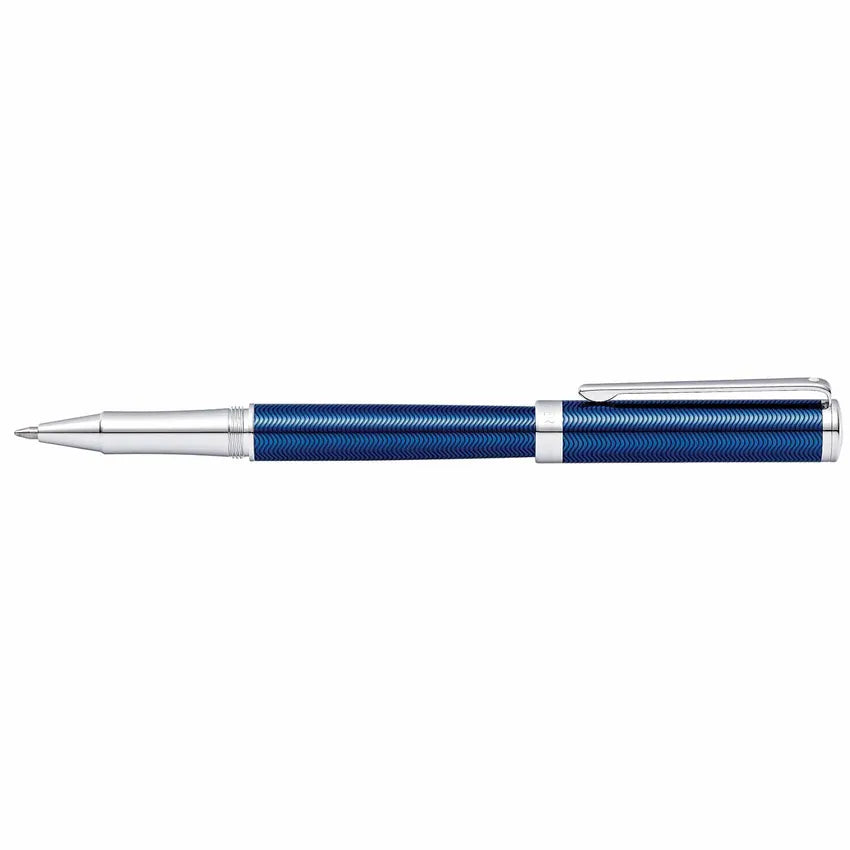 Sheaffer 9243 Intensity Engraved Rollerball Pen Blue with Chrome-Plated Trim