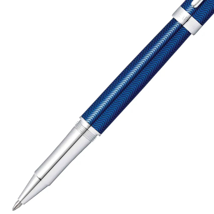 Sheaffer 9243 Intensity Engraved Rollerball Pen Blue with Chrome-Plated Trim