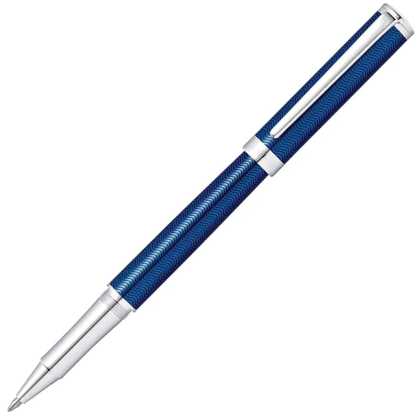 Sheaffer 9243 Intensity Engraved Rollerball Pen Blue with Chrome-Plated Trim