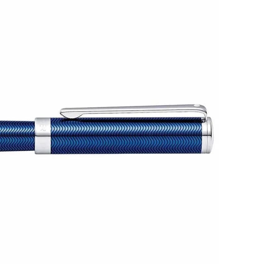 Sheaffer 9243 Intensity Engraved Rollerball Pen Blue with Chrome-Plated Trim