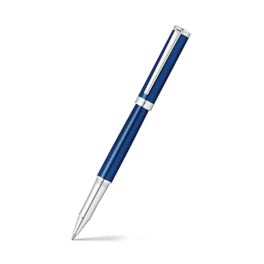 Sheaffer 9243 Intensity Engraved Rollerball Pen Blue with Chrome-Plated Trim