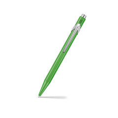 Caran d'Ache 849 Popline Fluo Ballpoint Pen with Slim Metal Box Fluorescent Green