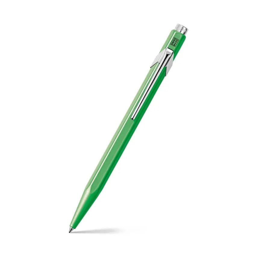 Caran d'Ache 849 Popline Fluo Ballpoint Pen with Slim Metal Box Fluorescent Green