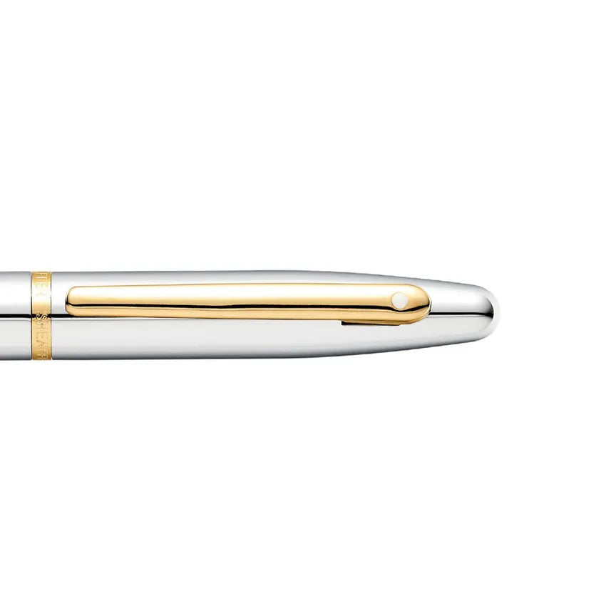 Sheaffer 9422 VFM Fountain Pen (Medium) Polished Chrome with Gold-Plated Trim