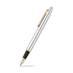 Sheaffer 9422 VFM Fountain Pen (Medium) Polished Chrome with Gold-Plated Trim