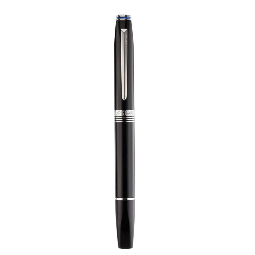 Lapis Bard Contemporary Fountain Pen Medium Black with Chrome Trims