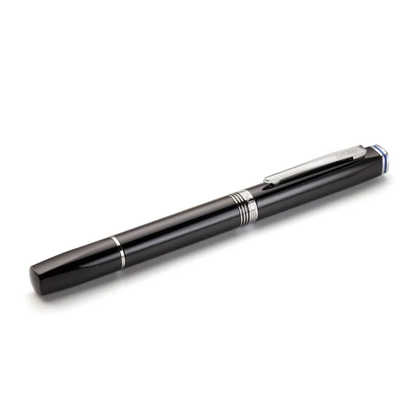 Lapis Bard Contemporary Fountain Pen Medium Black with Chrome Trims