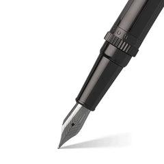 Hugo Boss Gear Metal Fountain Pen (Medium) - Dark Chrome