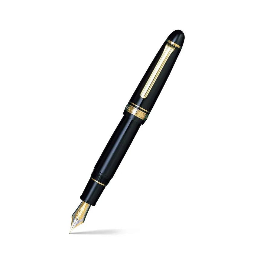 Sailor 1911 'King of Pens' Fountain Pen (21K Medium) Black with Gold Trims