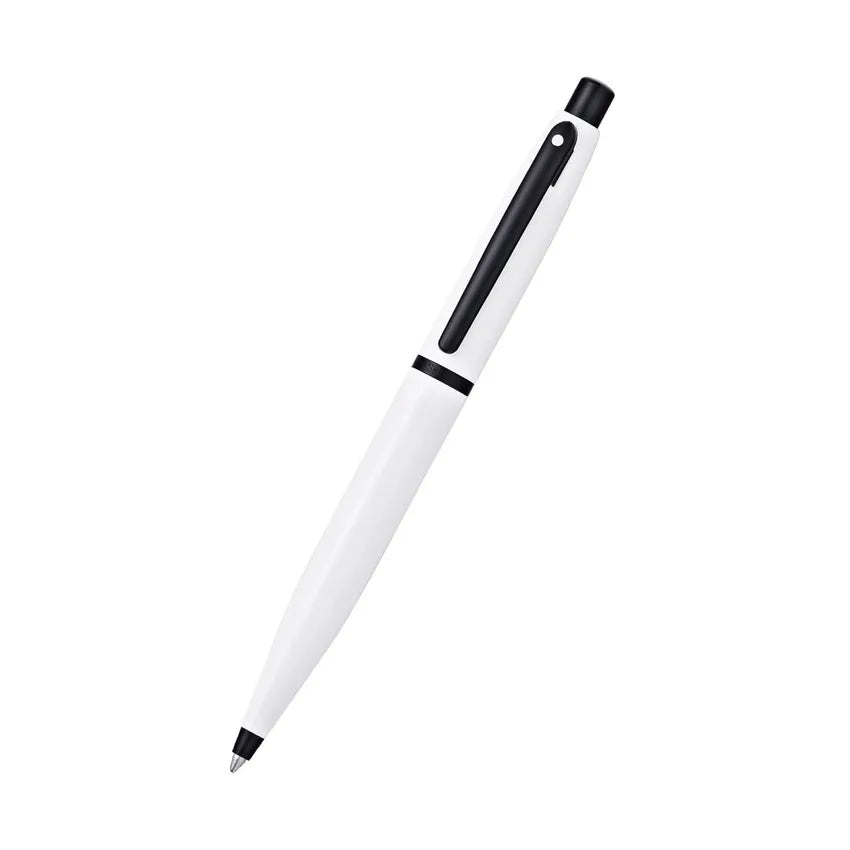 Sheaffer 9425 VFM Ballpoint Pen Glossy White with Matte Black Trim