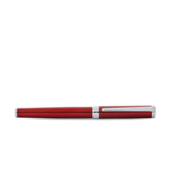 Sheaffer 9245 Intensity Engraved Translucent Lacquer Fountain Pen (Fine) - Red with Polished Black Trim