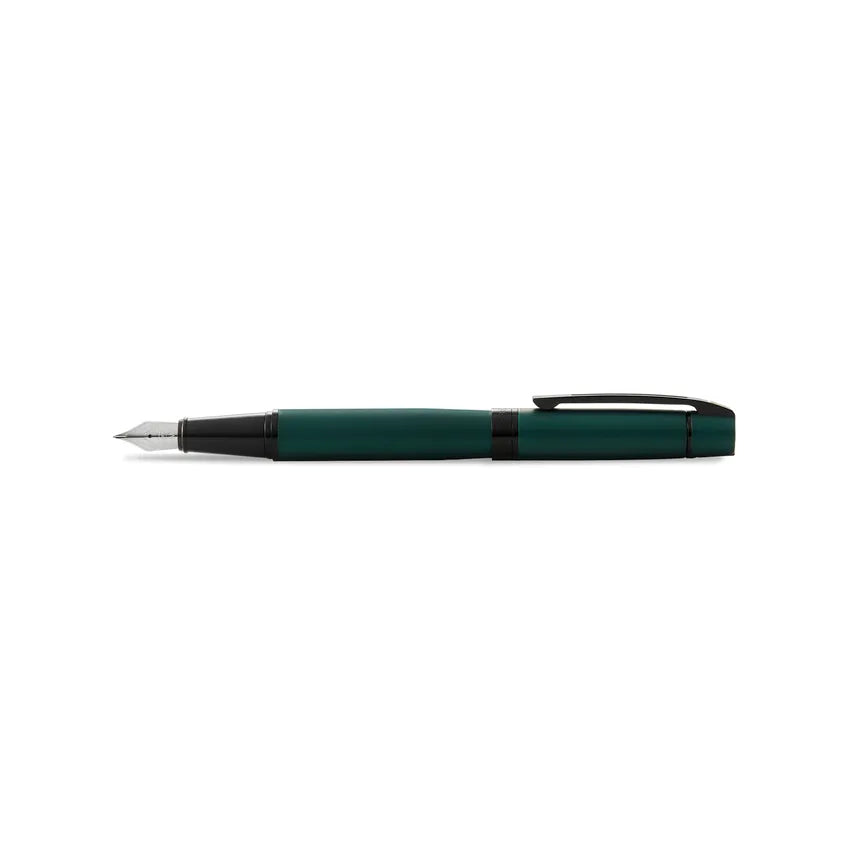 Sheaffer Gift 300 Lacquer Fountain Pen (Medium) Matte Green with Polished Black Trim