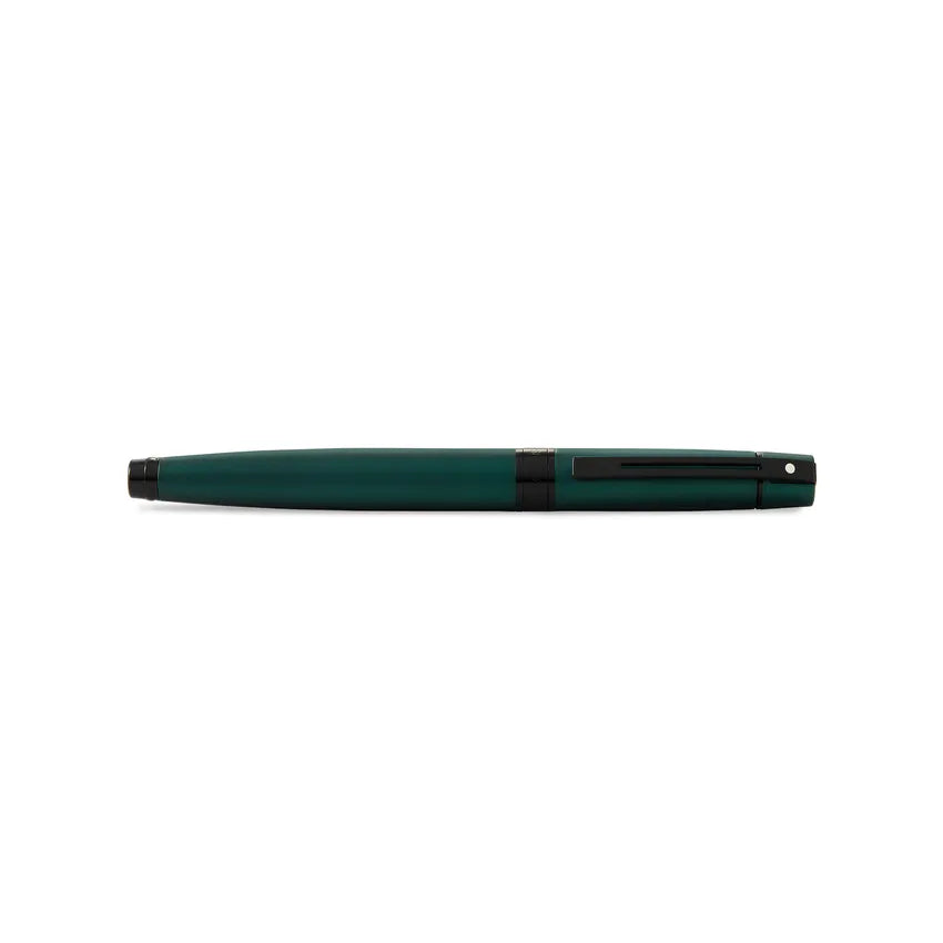 Sheaffer Gift 300 Lacquer Fountain Pen (Medium) Matte Green with Polished Black Trim