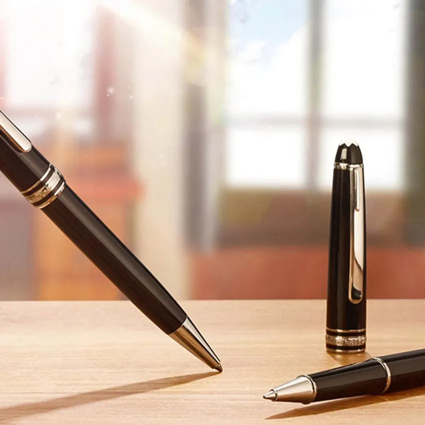 Montblanc Meisterstück Classique Rollerball Pen - Black With Platinum Trims