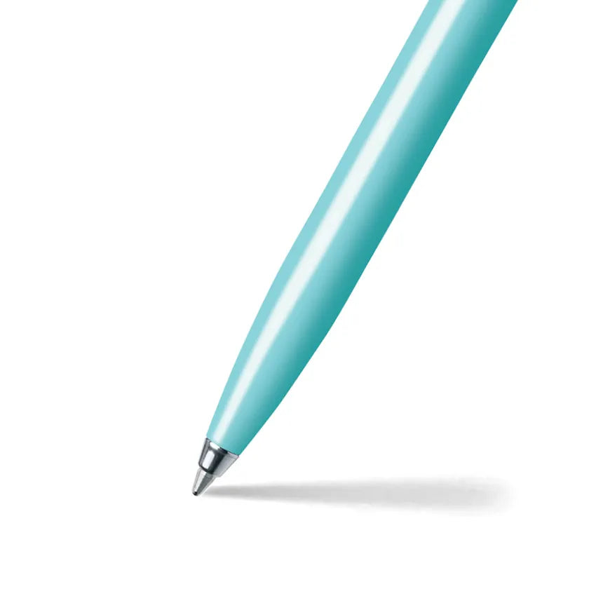 Sheaffer A 321 Sentinel Ballpoint Pen Aqua with Brushed Chrome Cap and Chrome-Plated Trim