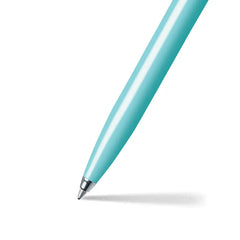 Sheaffer A 321 Sentinel Ballpoint Pen Aqua with Brushed Chrome Cap and Chrome-Plated Trim