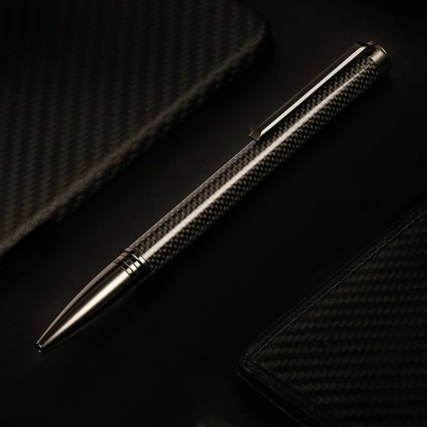 Lapis Bard Contemporary Special Edition Torque Ballpoint Pen - Carbon Fibre with Gunmetal Trim