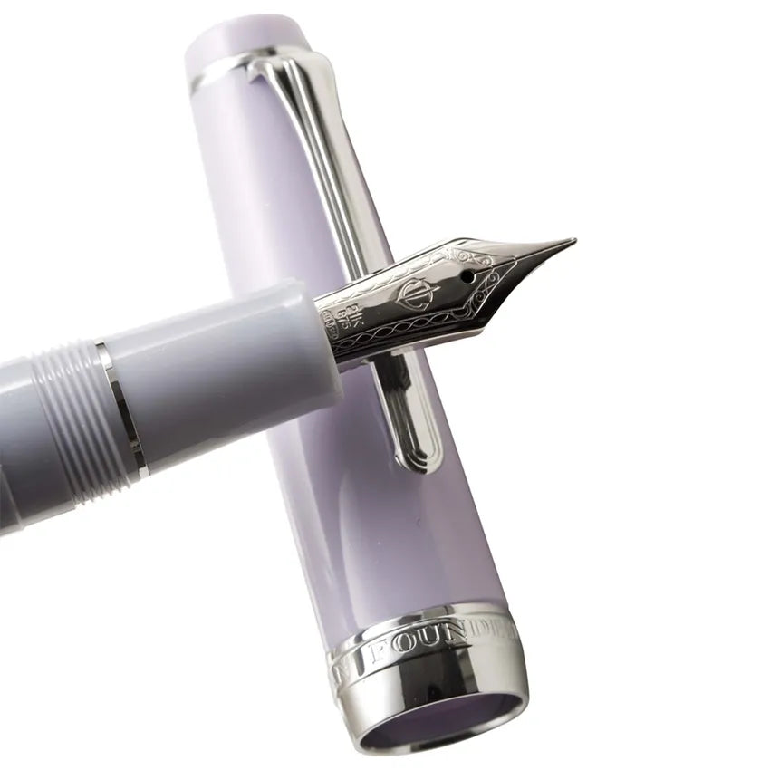 Sailor Professional Gear 'The Pillow Book - Winter Sky' Fountain Pen (21K Broad) - Lilac With Rhodium Trims