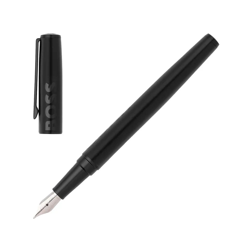 Hugo Boss Label Fountain Pen (Medium) - Black