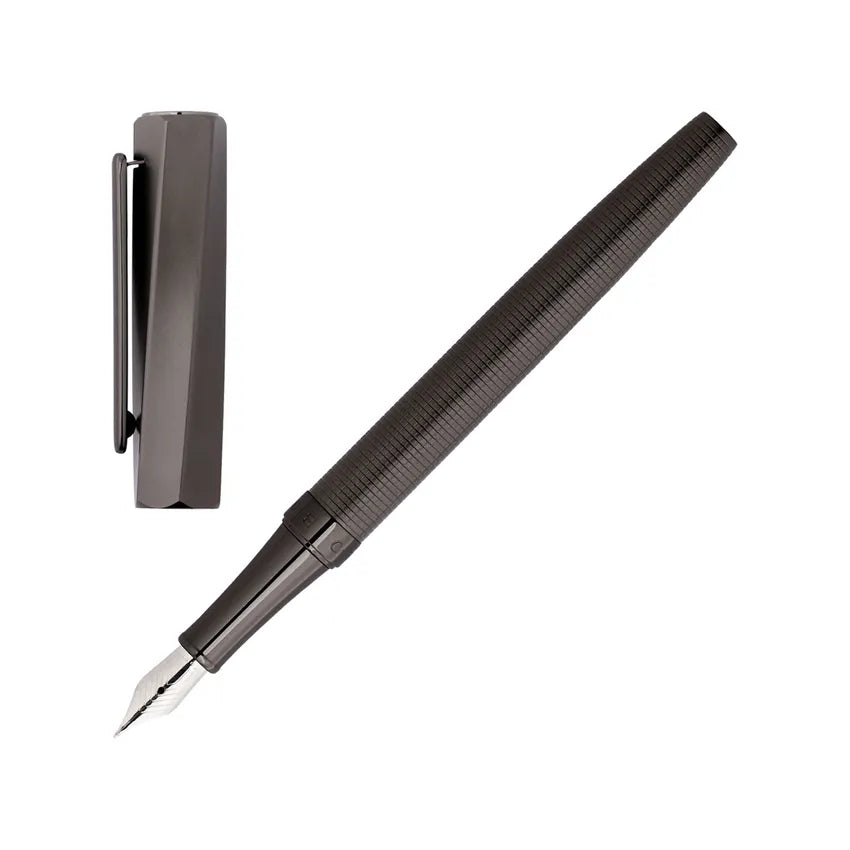 Hugo Boss Twist Fountain Pen (Medium) - Gunmetal