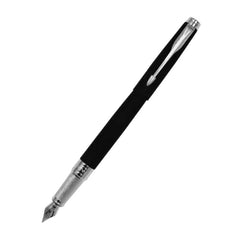 Parker Aster Matte Black Chrome Trim Fountain Pen – Medium Nib