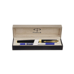 Parker Aster Matte Black Gold Trim Roller Ball Pen