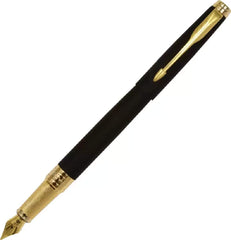 Parker Aster Matte Black Gold Trim Medium Nib Fountain Pen