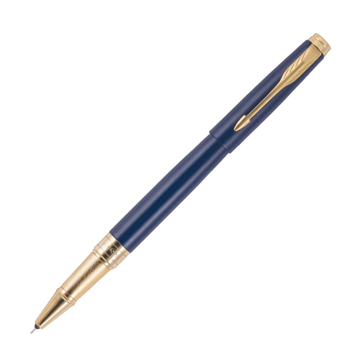 Parker Aster Matte Blue Gold Trim Rollerball Pen (Blue)