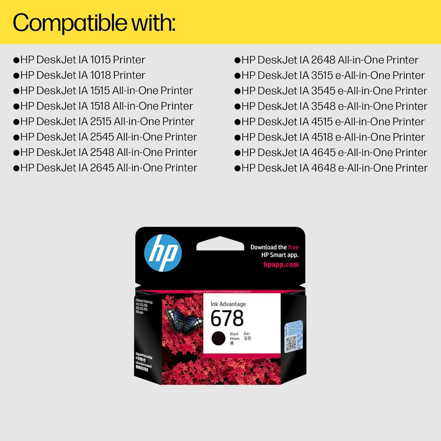 HP 678 Ink Advantage Cartridge