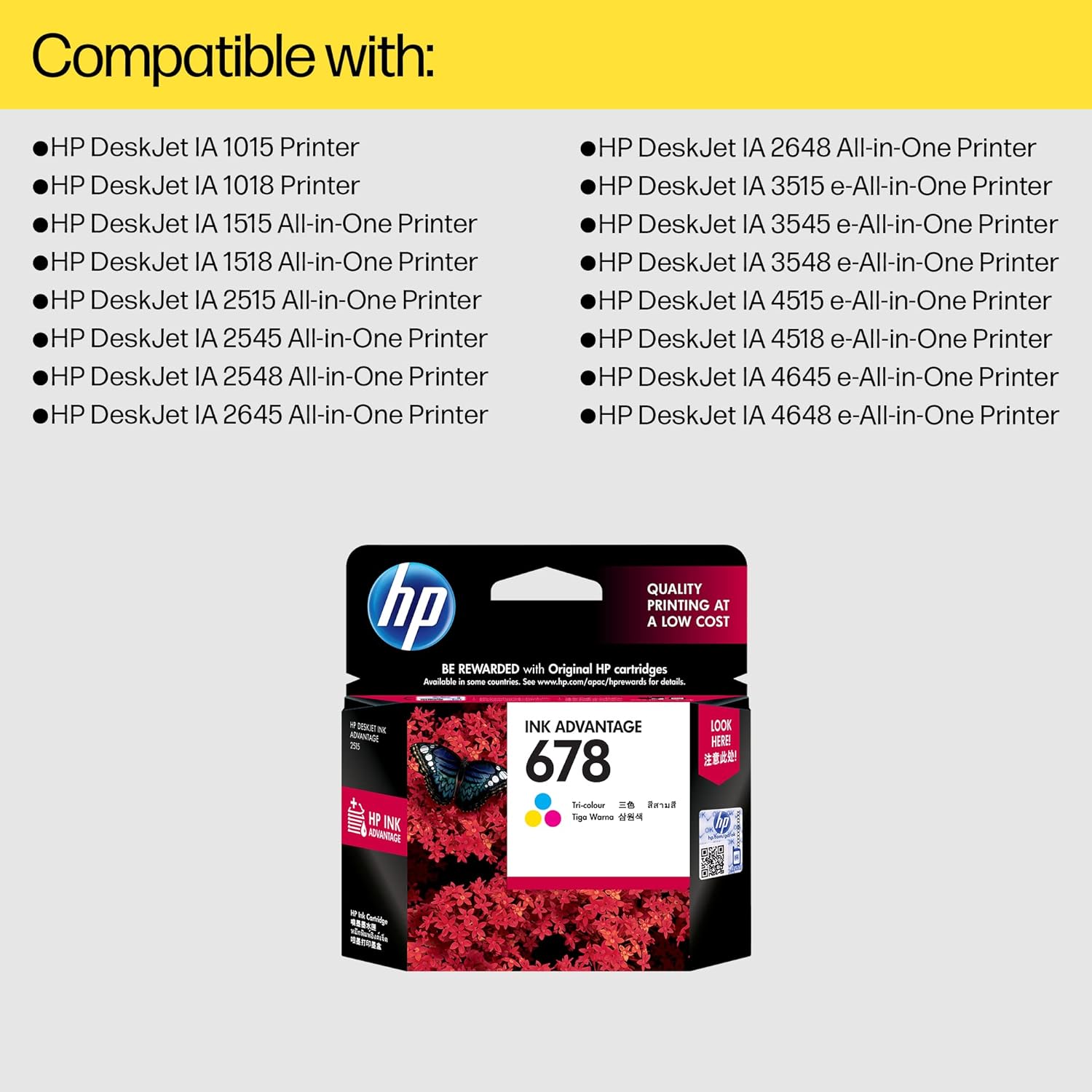 HP 678 Ink Advantage Cartridge